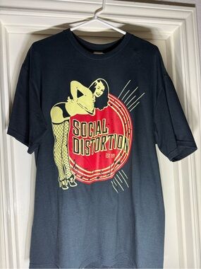 Men's Black Social Distortion Graphic Band T-Shirt